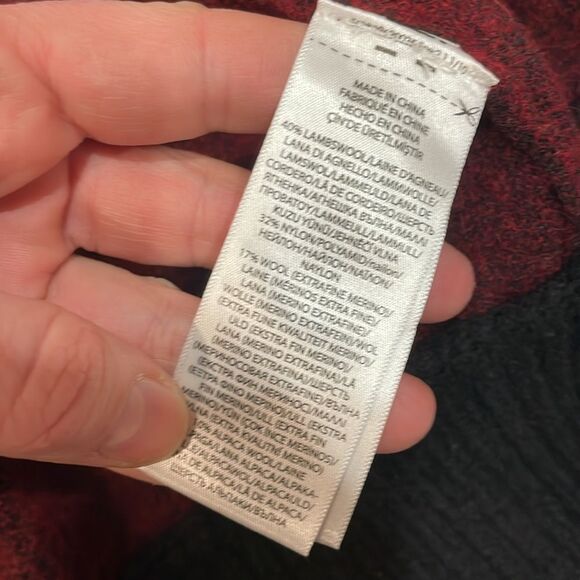 POLO RALPH LAUREN Men's Iconic Red Black Plaid Cardigan Blue label - Picture 6 of 9